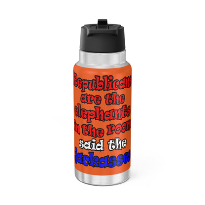 donkeys and elephants - Gator Tumbler, 32oz (orange)