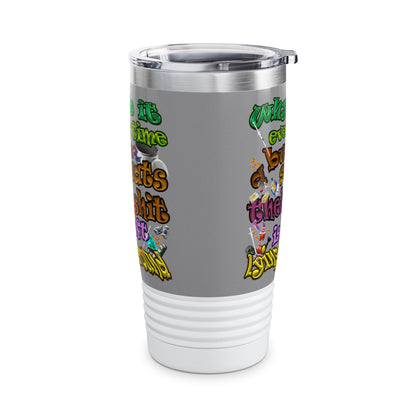 the bum's shit - Ringneck Tumbler, 20oz (grey)