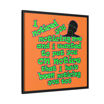 noticed you noticing - framed canvas art (crusta)