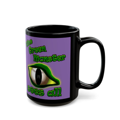 green monster - Black Mug (light purple)