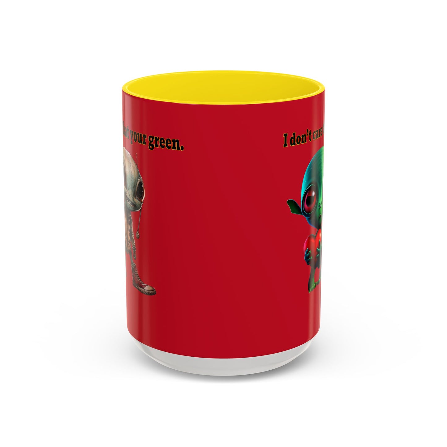 I don't care that your grey - Accent Mug (dark red)