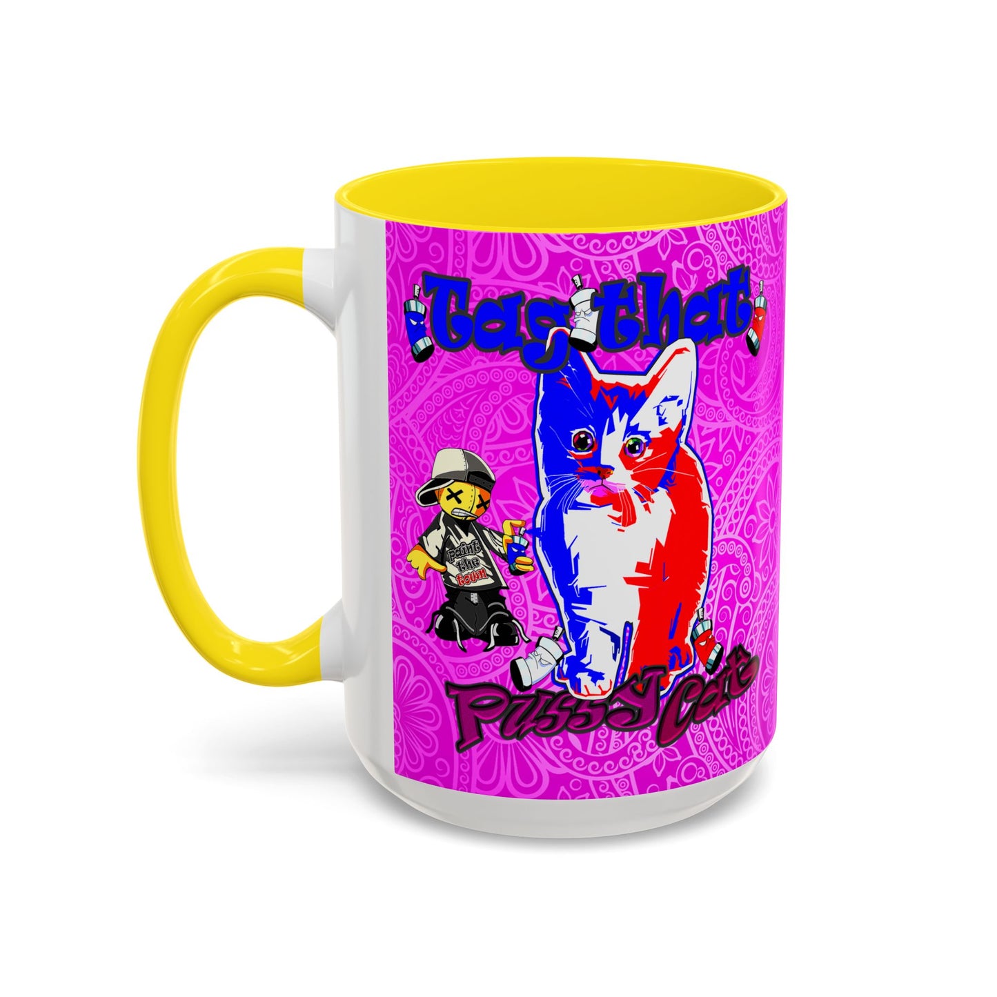 tag that - Accent Mug (pink swirl)