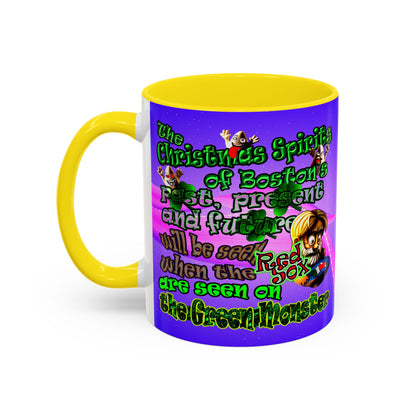 christmas spirits of boston - Accent Mug (purple-pink wave)