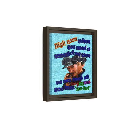 high noon - framed canvas art (faded blue)