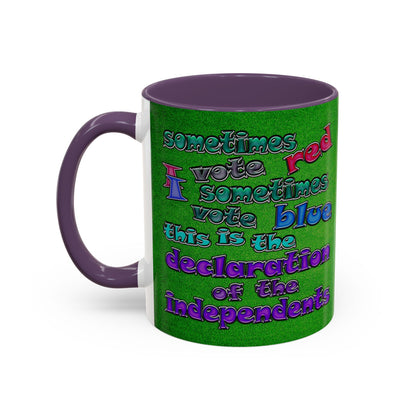 declaration of the independents - Accent Mug (green turf)
