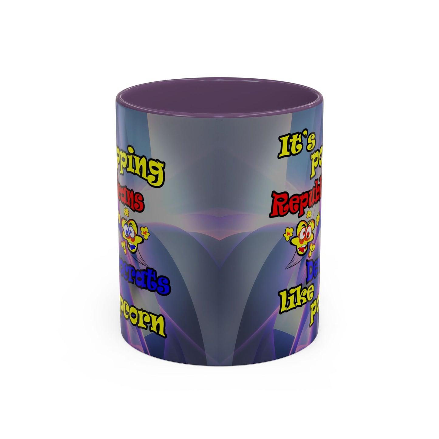 popping like popcorn - Accent Mug (grey-pink wave)
