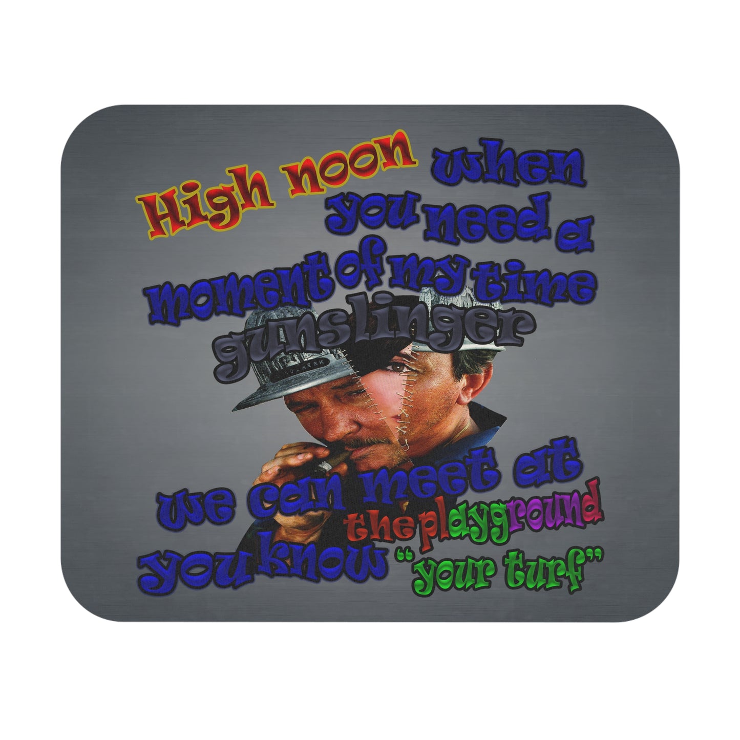 high noon - Mouse Pad (Rectangle) (grey-light grey)