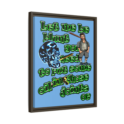 og - framed canvas art (light blue)