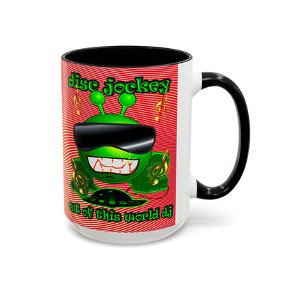 disc jockey - Accent Mug (yellow-orange wave)