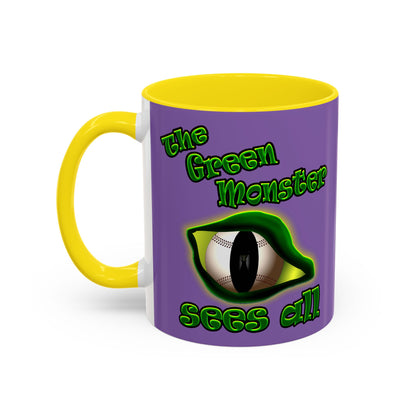 green monster - Accent Mug (light purple)