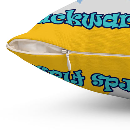 shoot for the stars - Spun Polyester Square Pillow - (yellow)