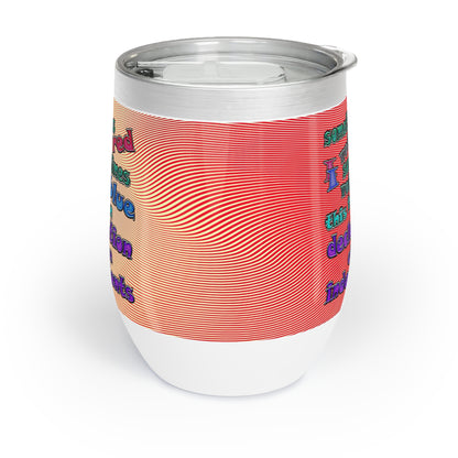 declaration of the independents - Chill Wine Tumbler (yellow-orange wave)