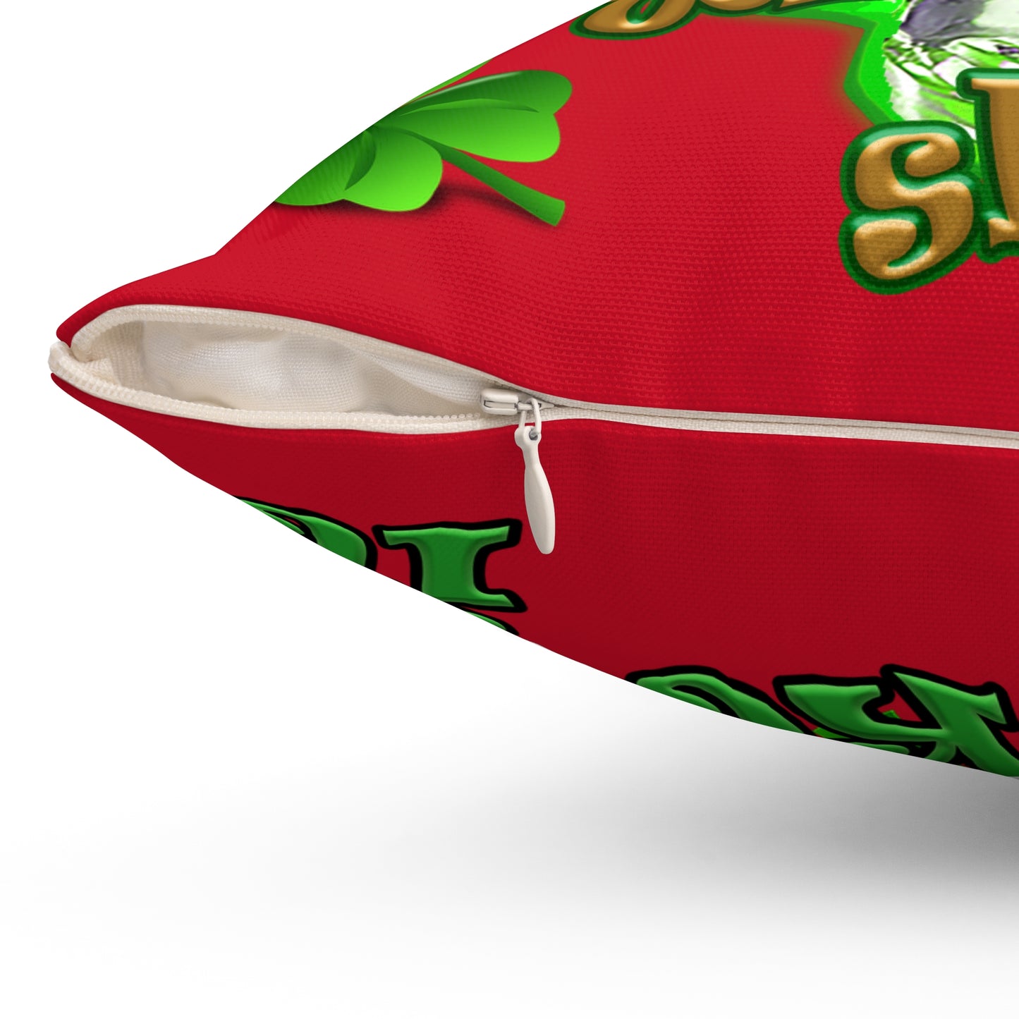 celtics logo - Spun Polyester Square Pillow - (dark red)