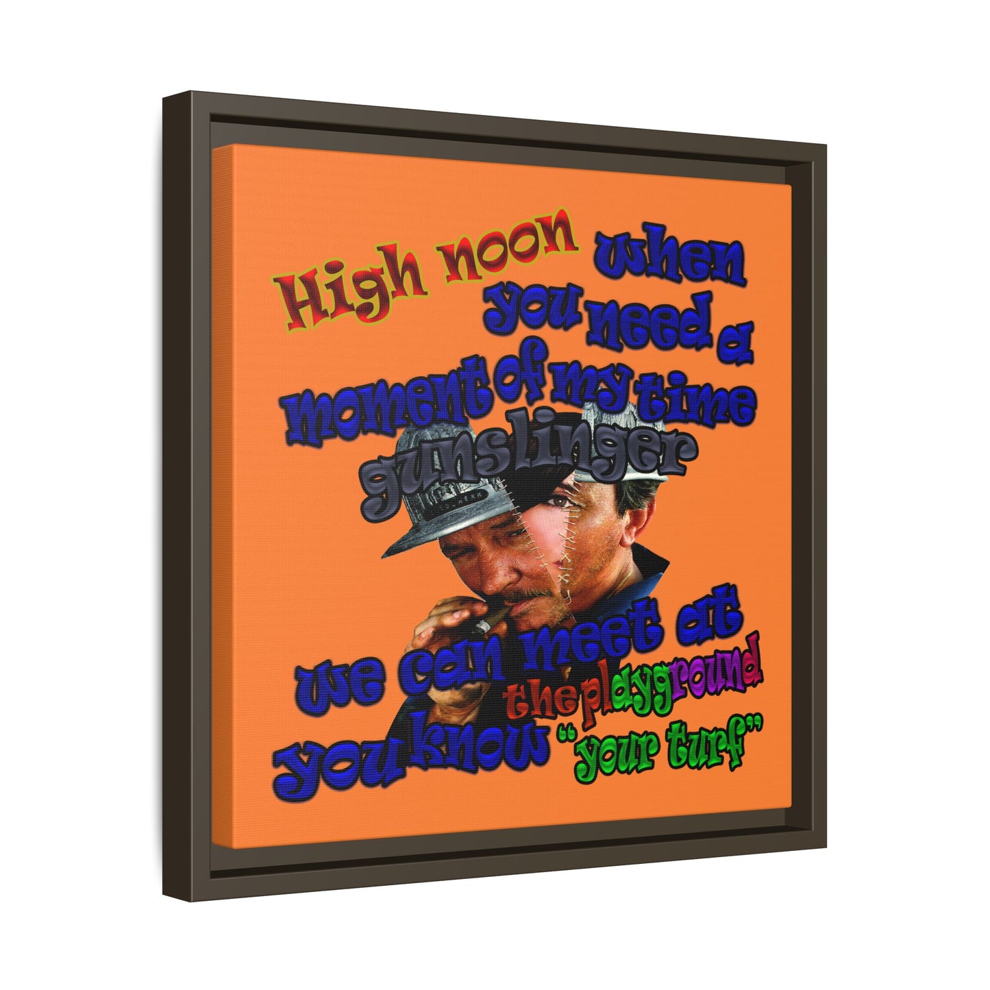 high noon - framed canvas art (crusta)