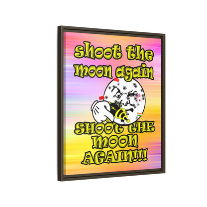 shoot the moon again - framed canvas art (color blur)