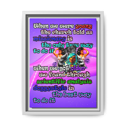 doggystyle - framed canvas art (purple-pink wave)