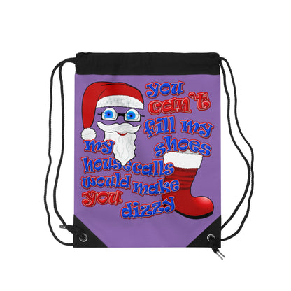 santa's shoes - Drawstring Bag (light purple)