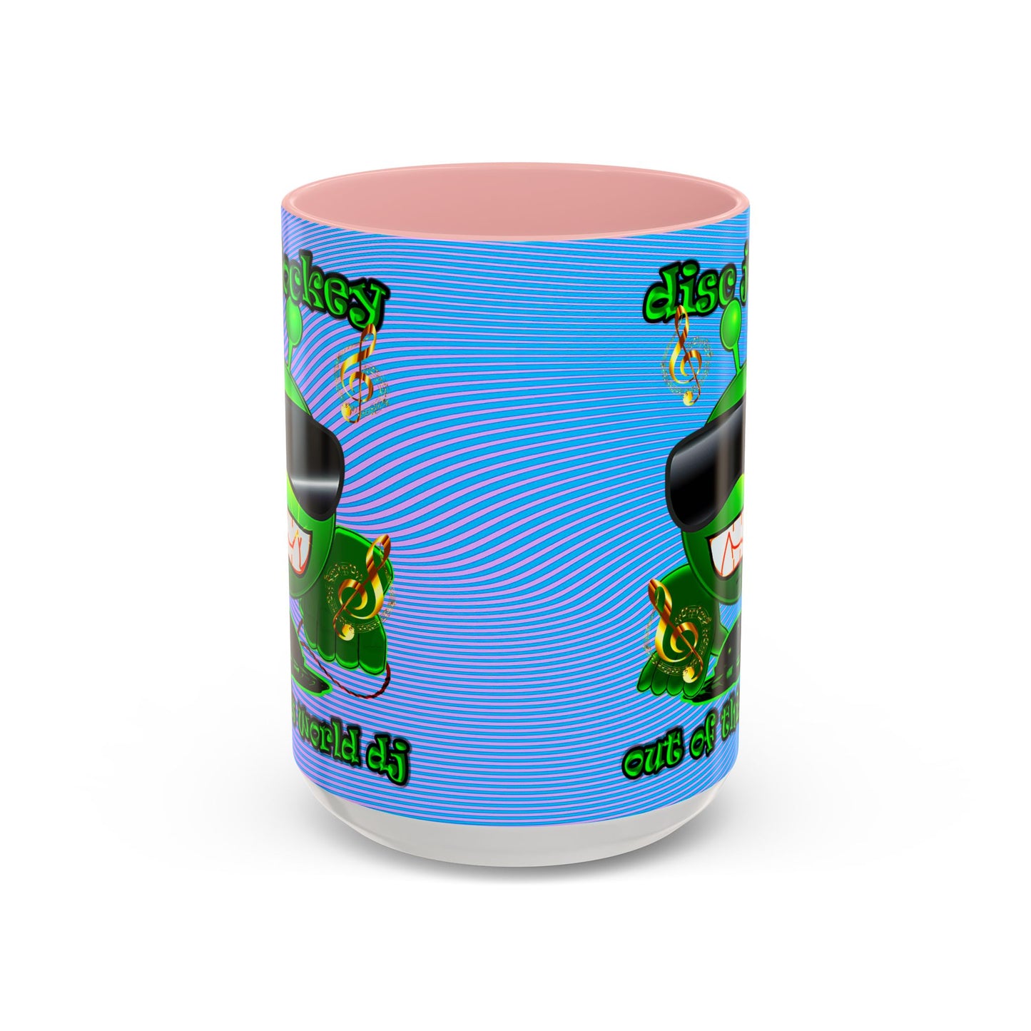 disc jockey - Accent Mug (light blue-purple wave)