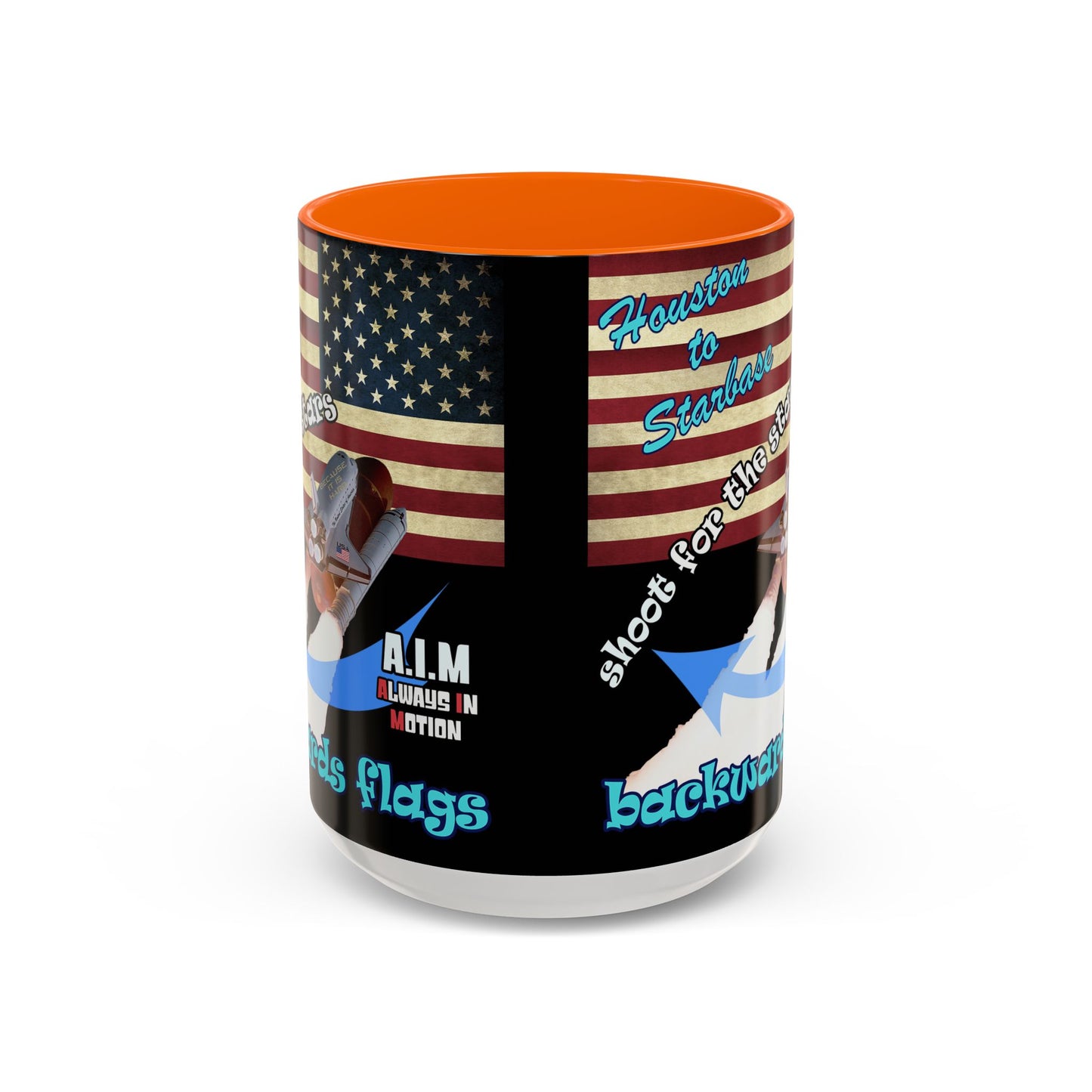 shoot for the stars - Accent Mug (black)