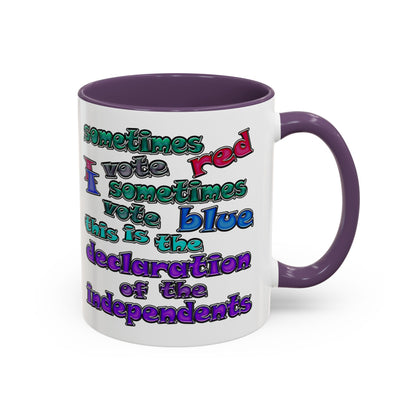 declaration of the independents - Accent Mug (white)
