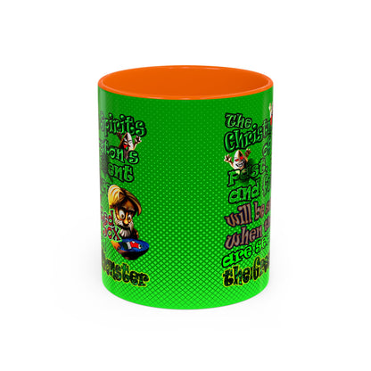 christmas spirits of boston - Accent Mug (logo green)