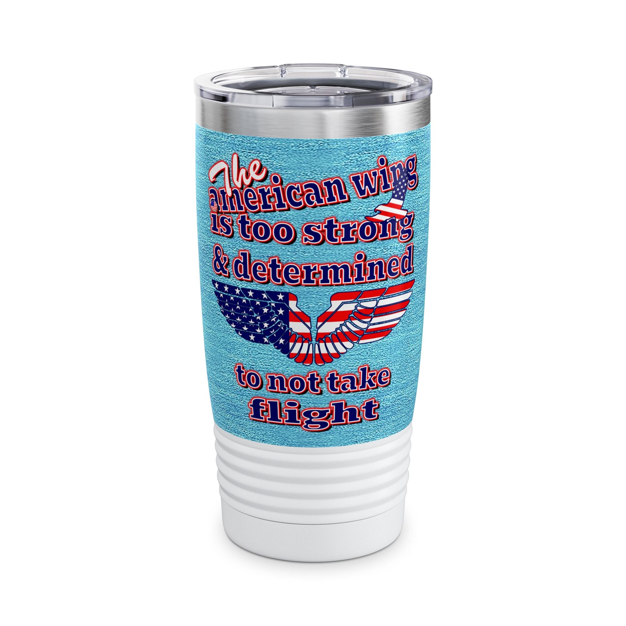 american wing - Ringneck Tumbler, 20oz (faded blue)
