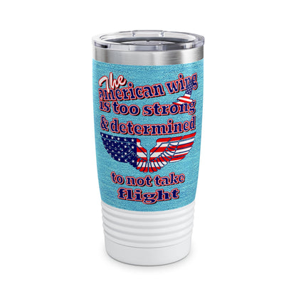 american wing - Ringneck Tumbler, 20oz (faded blue)