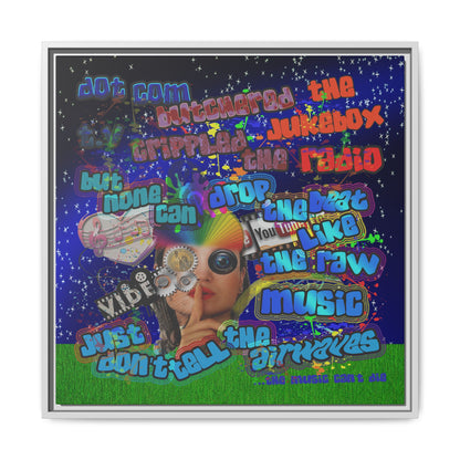 drop the beat - framed canvas art ('snoops' background)