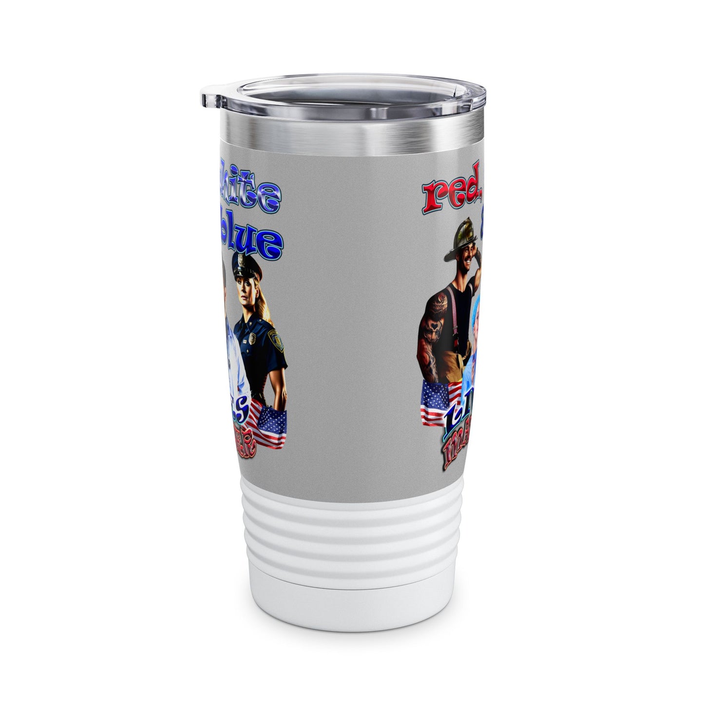 rw&b lives matter - Ringneck Tumbler, 20oz (light grey)