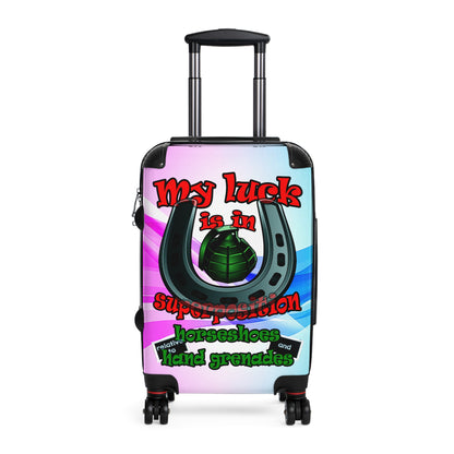 my luck - Suitcase (light blue-pink wave)