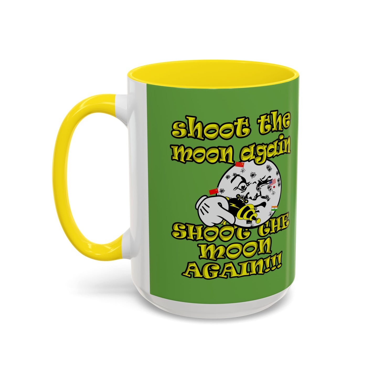 shoot the moon again - Accent Mug (green)