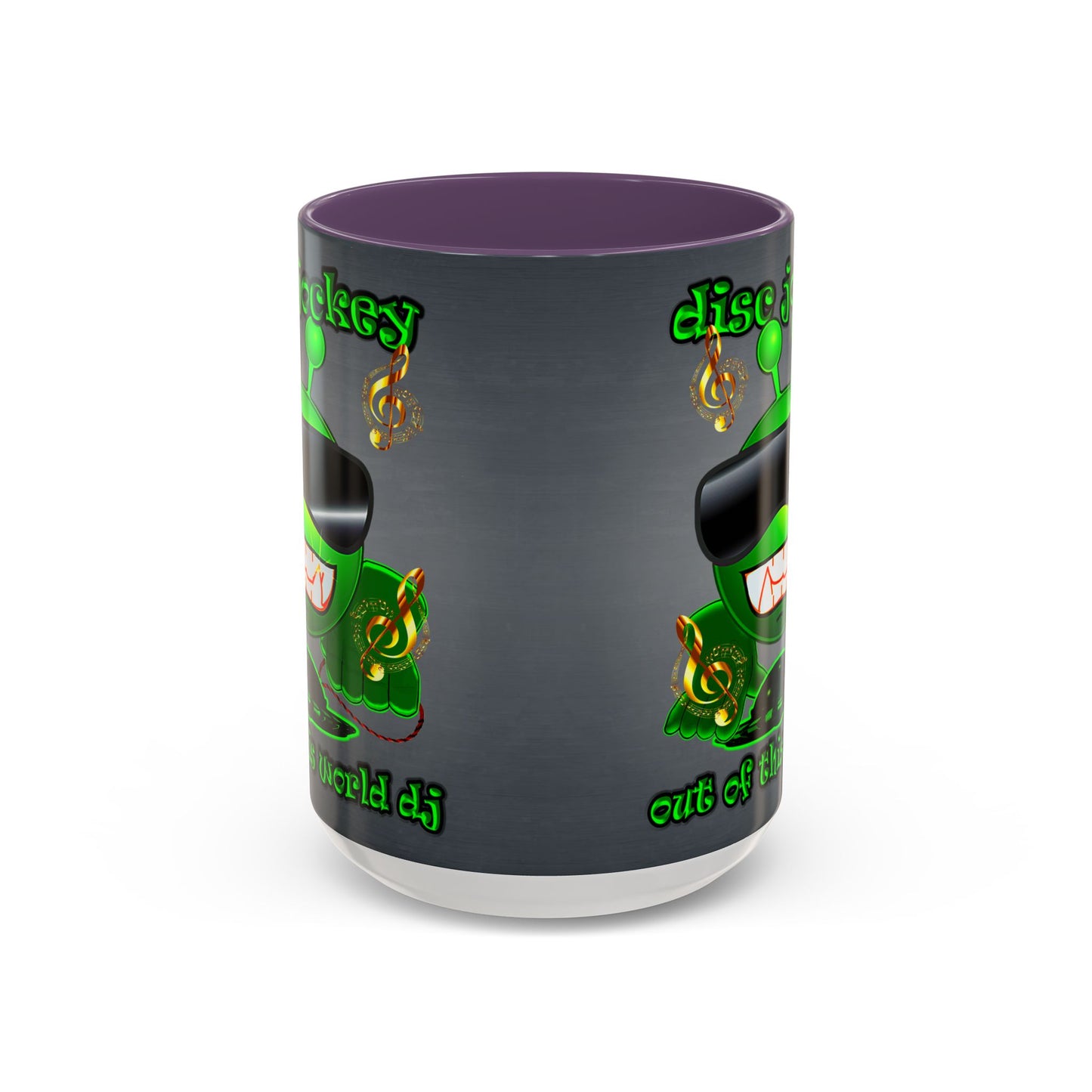 disc jockey - Accent Mug (grey-light grey)
