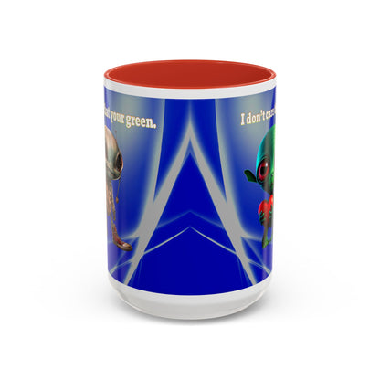 I don't care that your grey - Accent Mug (blue-white wave)