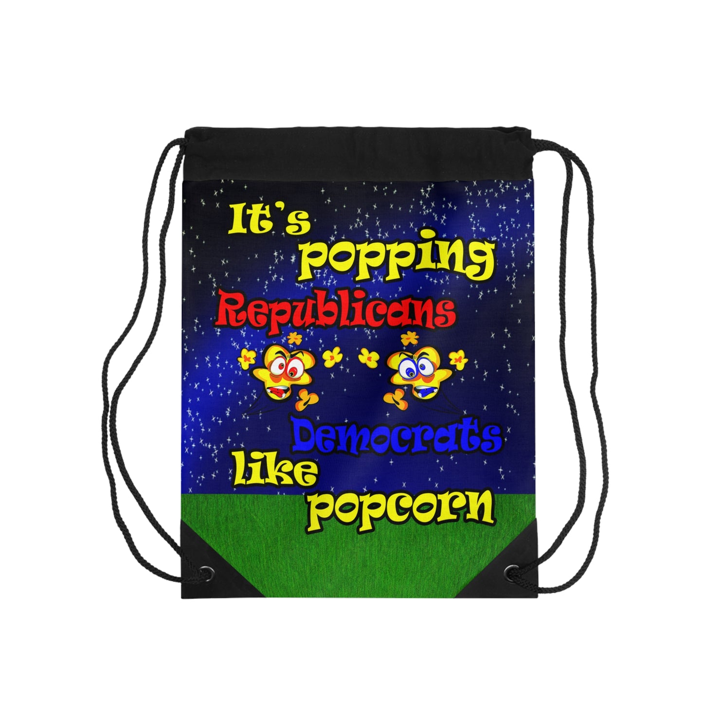 popping like popcorn - Drawstring Bag ('snoops' background)