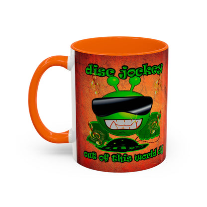 disc jockey - Accent Mug (burnt orange)