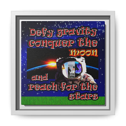 defy conquer reach - framed canvas art ('snoops' background)
