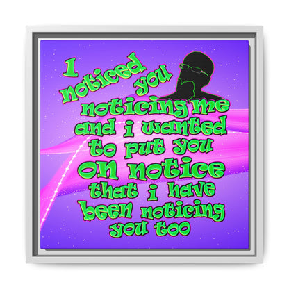noticed you noticing - framed canvas art (purple-pink wave)