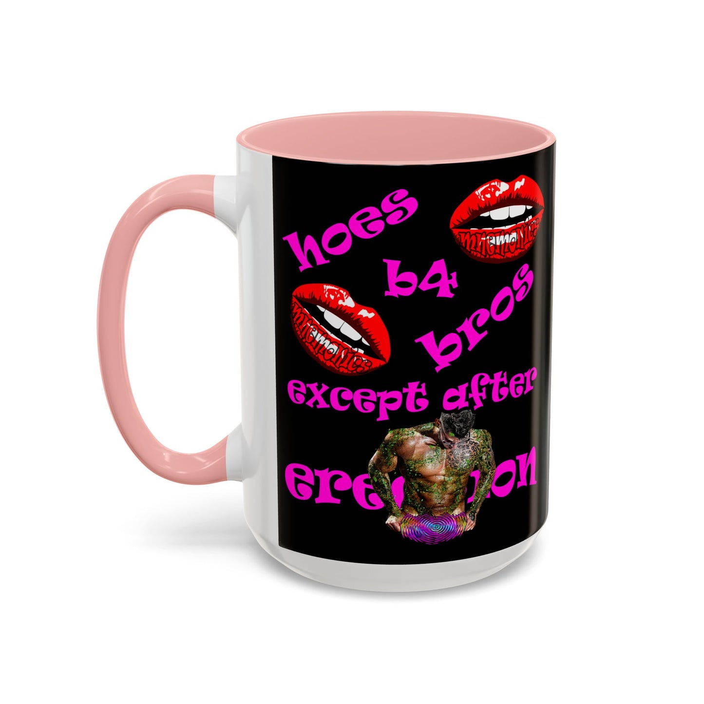 hoes b4 bros - Accent Mug (black)