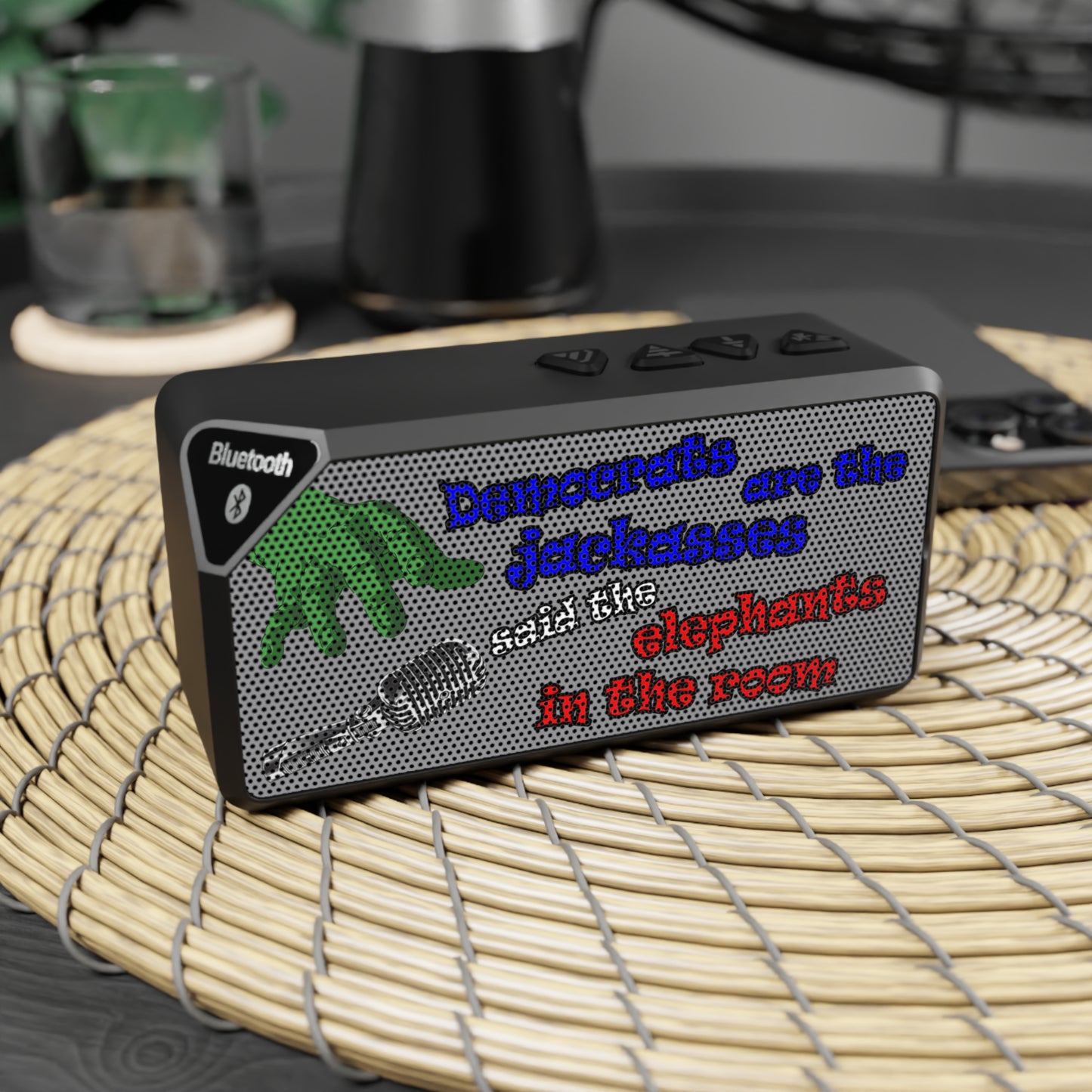 donkeys and elephants - Jabba Bluetooth Speaker (grey)