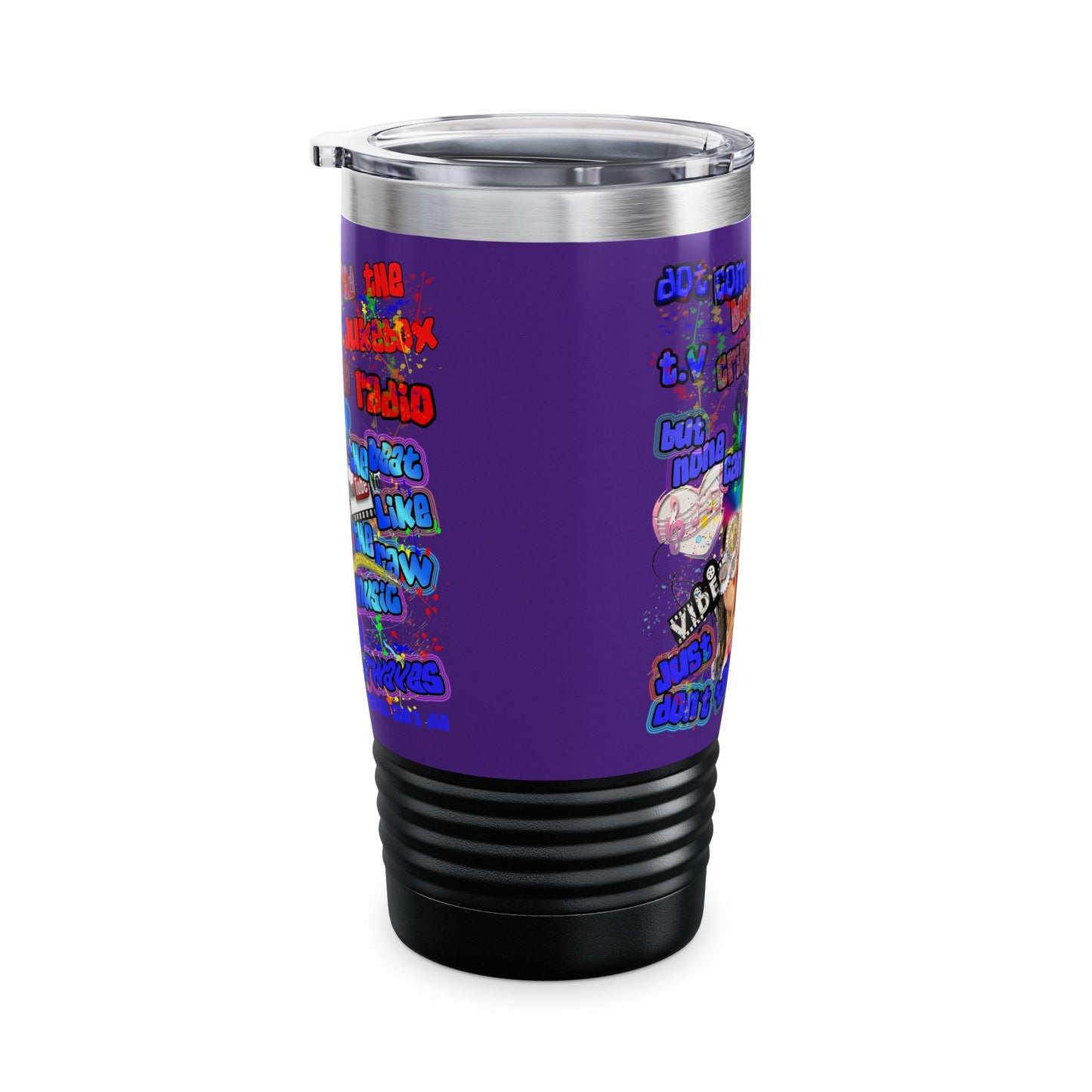 drop the beat - Ringneck Tumbler, 20oz (purple)