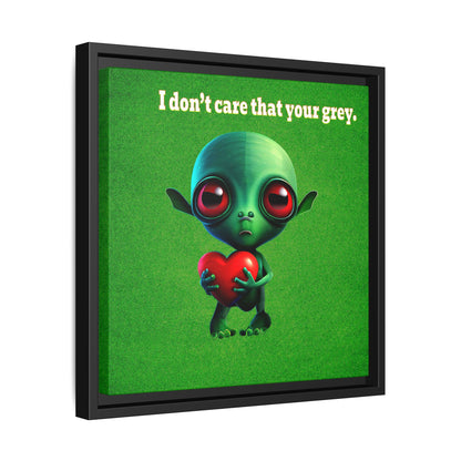 I don't care that your grey - framed canvas art (green turf)