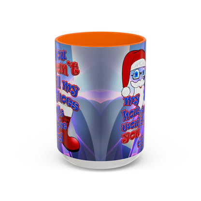 santa's shoes - Accent Mug (grey-pink wave)