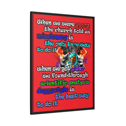 doggystyle - framed canvas art (red)