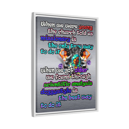 doggystyle - framed canvas art (brushed nickel)
