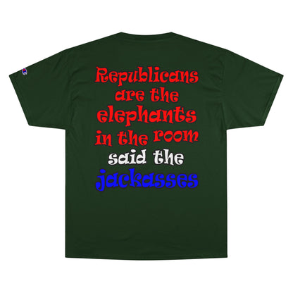 donkeys and elephants - Champion T-Shirt