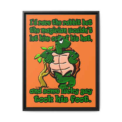turtle race - framed canvas art (crusta)