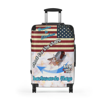 shoot for the stars - Suitcase (white marble)