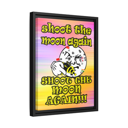 shoot the moon again - framed canvas art (color blur)