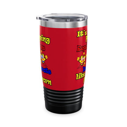 popping like popcorn - Ringneck Tumbler, 20oz (dark red)