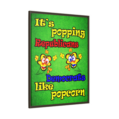 popping like popcorn - framed canvas art (green turf)